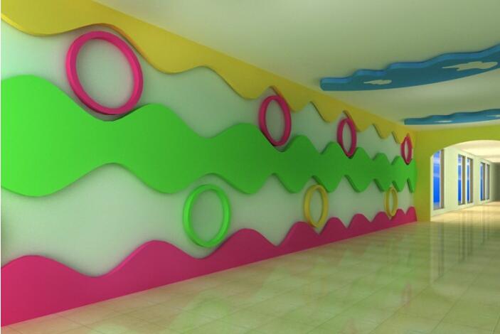 學校走廊創意文化墻制作效果圖