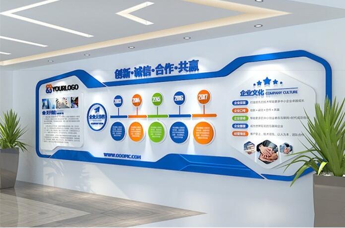 企業(yè)走廊文化墻制作效果圖