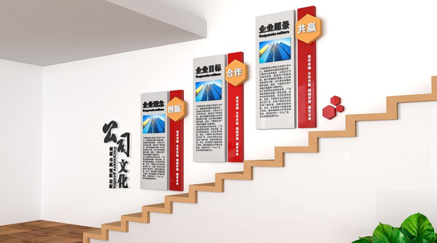 企業(yè)樓梯走廊文化墻圖片