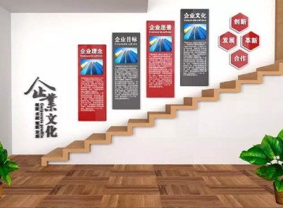 大型3d立體企業(yè)樓梯文化墻cdr矢量圖員工風(fēng)采展示墻