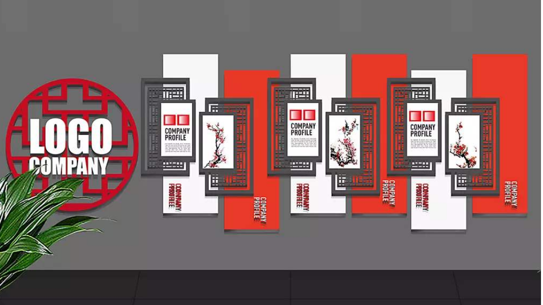 古典中式企業(yè)文化墻圖片