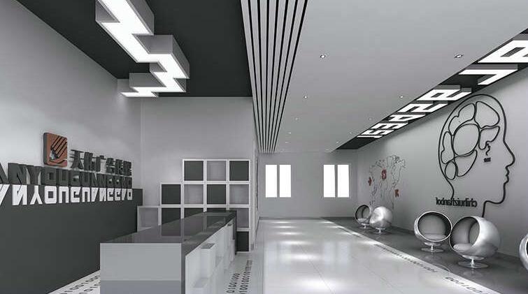 天佑廣告傳媒公司前臺文化墻制作效果圖