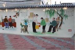 仿古文化墻制作效果圖