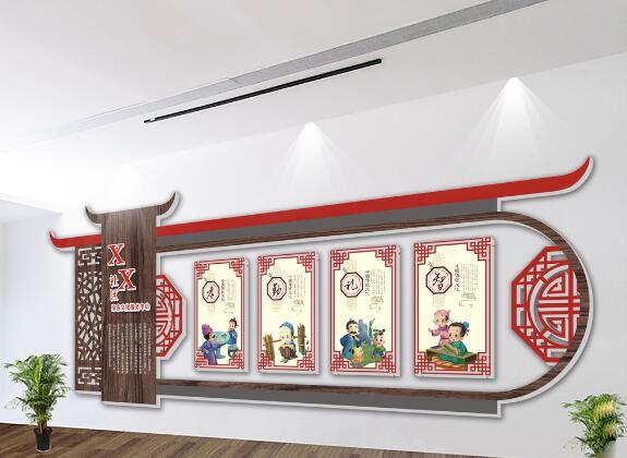 仿古文化墻制作效果圖