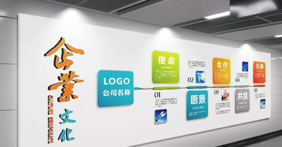 電子科技公司it企業文化墻設計通用模板