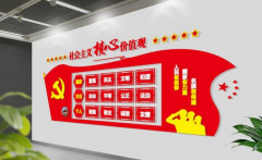 紅色企業文化墻效果圖