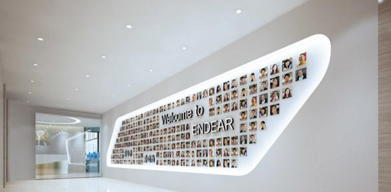 辦公室卡通文化墻效果圖