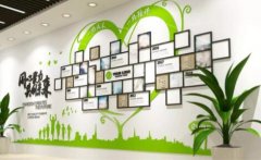 愛心樹形員工風采照片企業文化墻