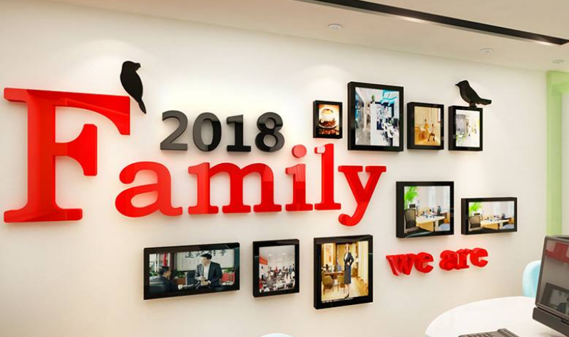 時尚微立體企業創意文化墻圖片