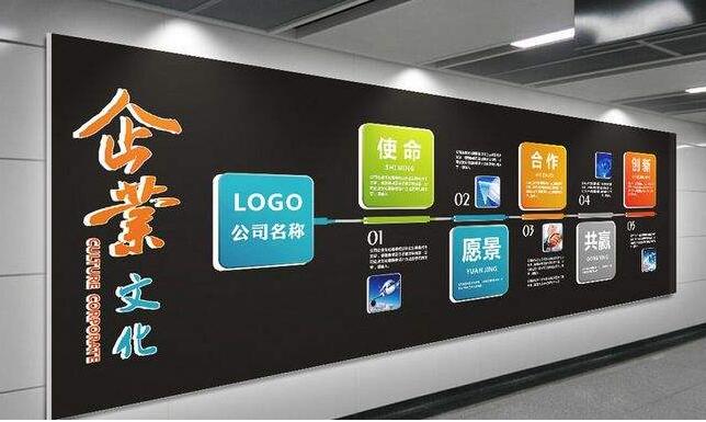 電子科技公司企業文化墻制作效果圖