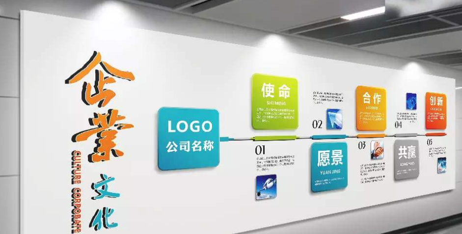 企業文化墻科技展廳展館設計3d效果圖