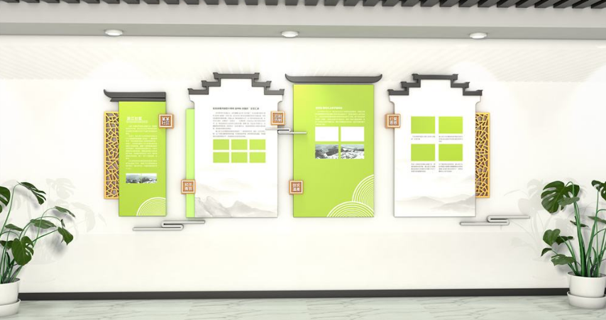 古典中式社區文化墻展板