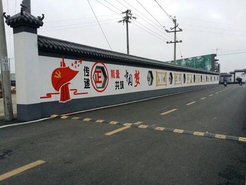 白云樓社區文化墻墻體彩繪圖片