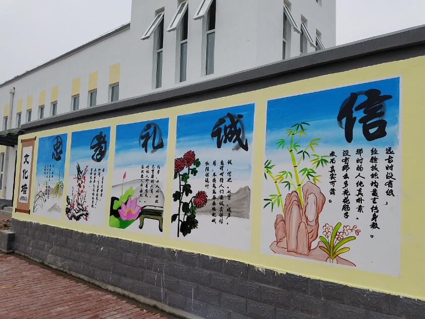 農(nóng)村文化墻墻體彩繪圖片