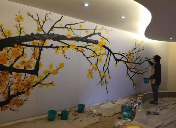 建筑企業文化墻彩繪制作效果圖