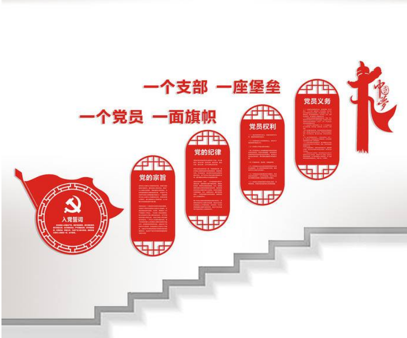 社區(qū)樓道黨建文化墻彩繪