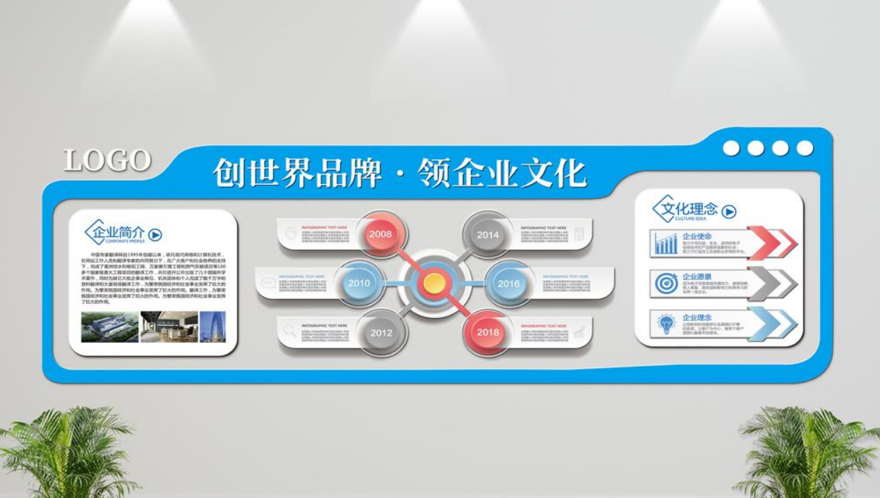 微立體企業(yè)文化墻展示