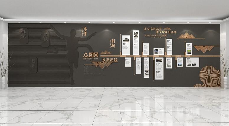 交通公司企業文化墻制作效果圖