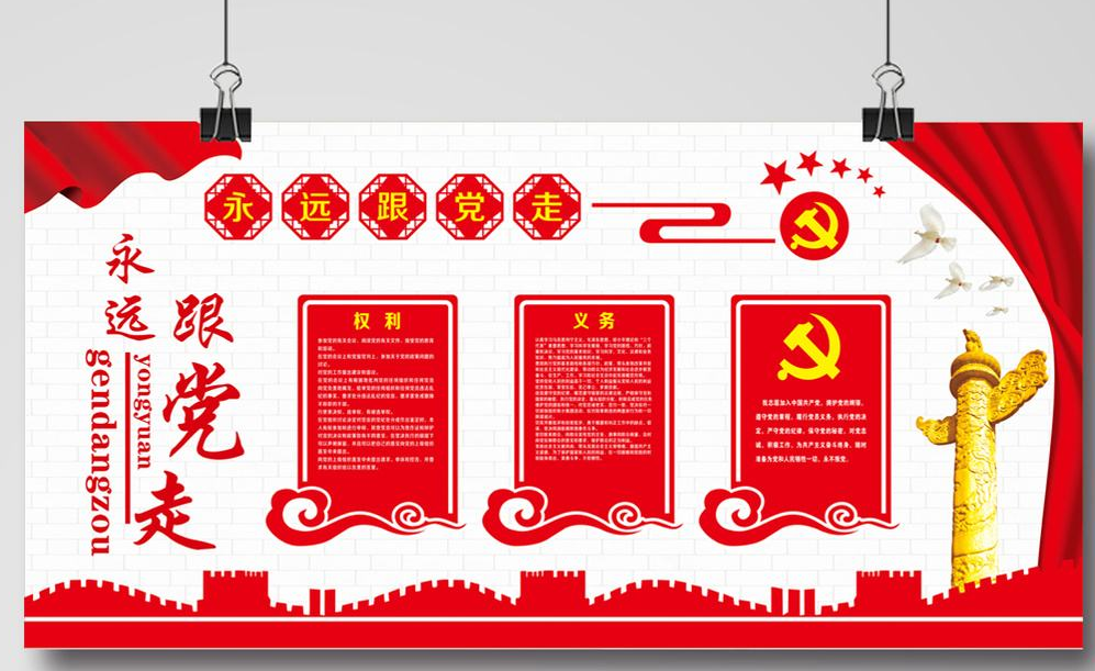 黨建黨的光輝歷程黨史立體文化墻