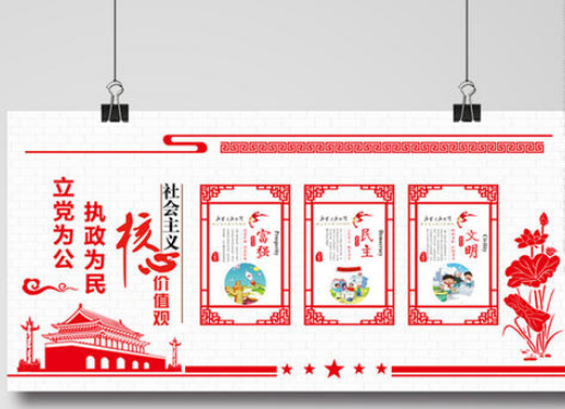 立體黨建文化墻uv公開欄展板圖片