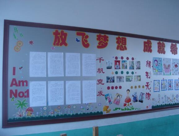 創意簡約班級文化墻制作效果圖