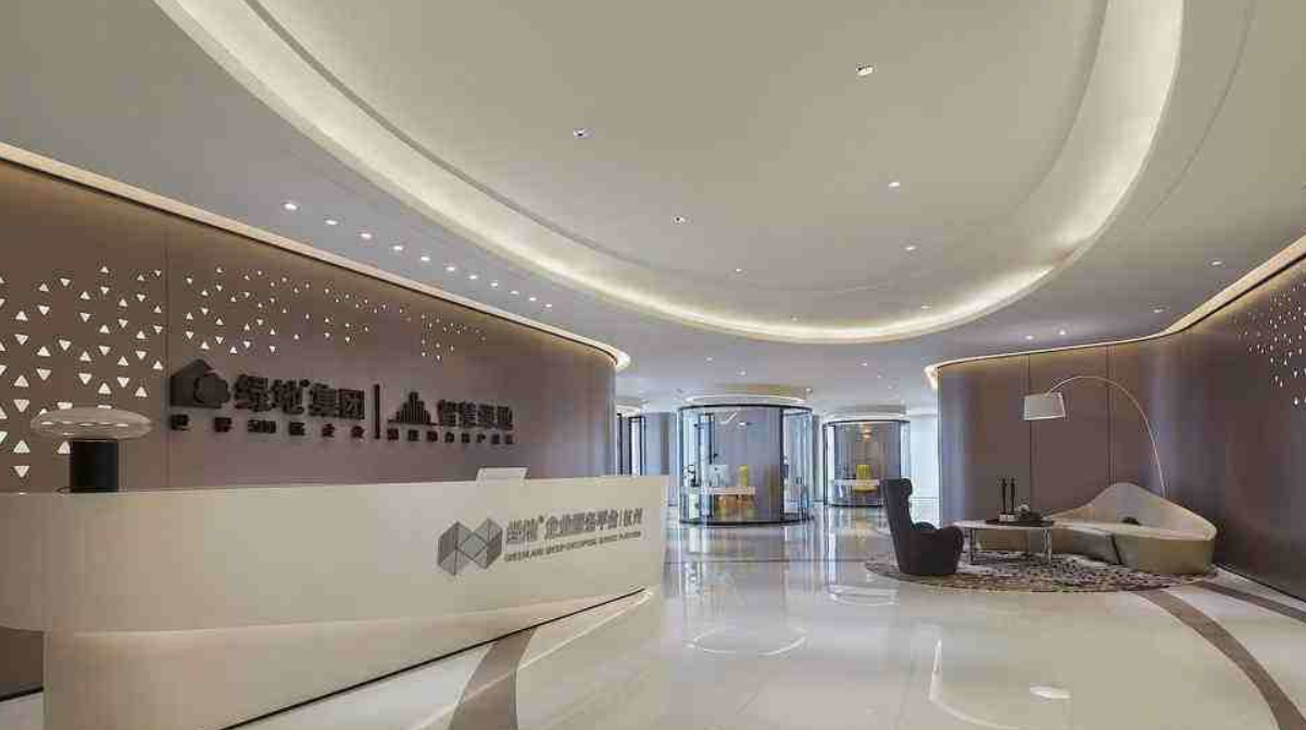 上海logo前臺背景墻制作