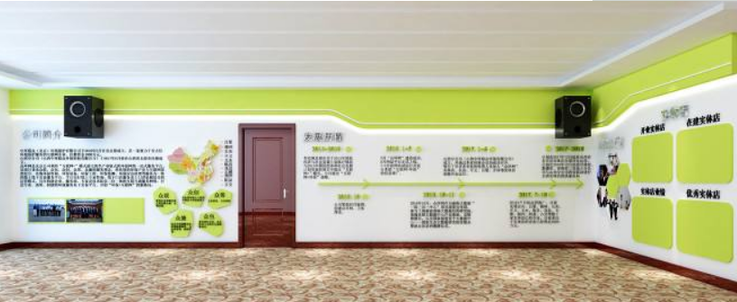 文明綠色生活文化墻背景