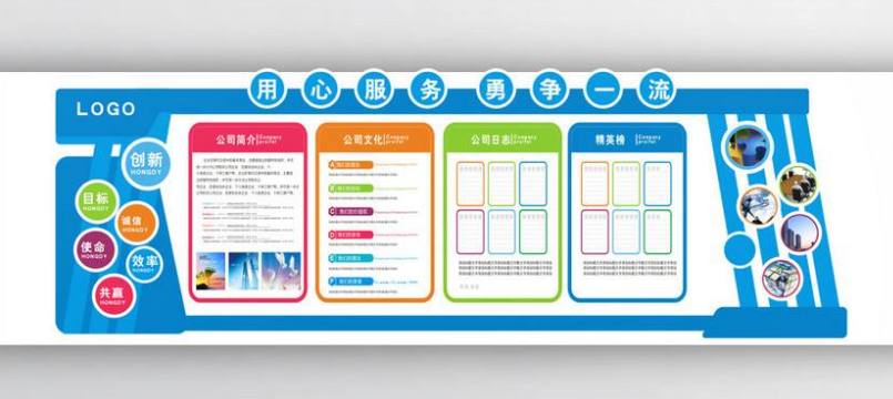 企業文化墻創意設計立體圖片