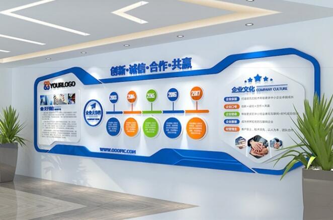 創意企業文化墻的制作效果圖