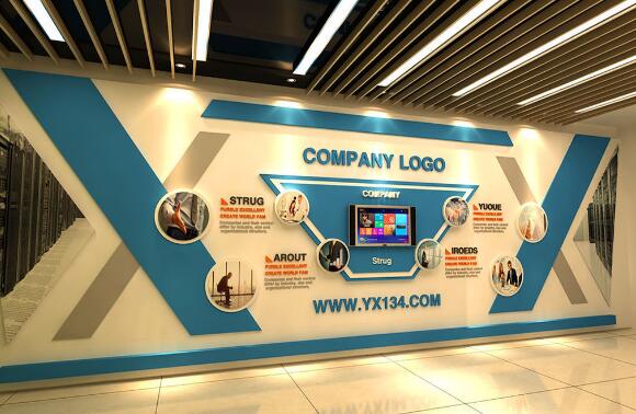 大氣企業文化墻制作效果圖