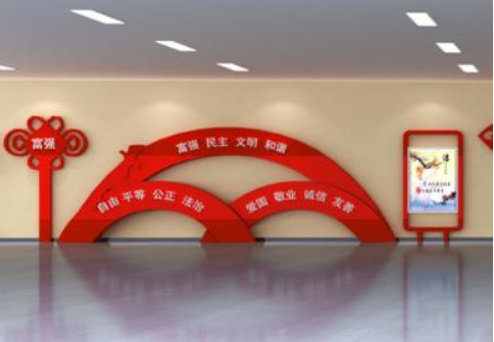 黨建展廳設(shè)計方案黨史館文化墻效果圖3d模型