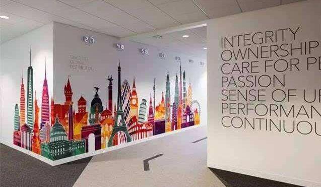 創意辦公室文化墻制作效果圖