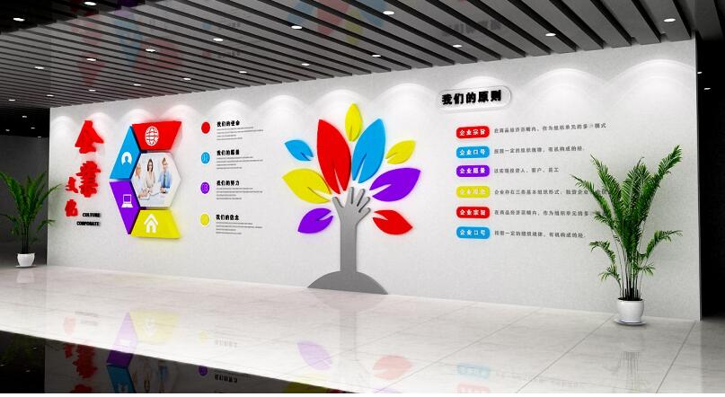 互聯網公司企業文化墻制作效果圖