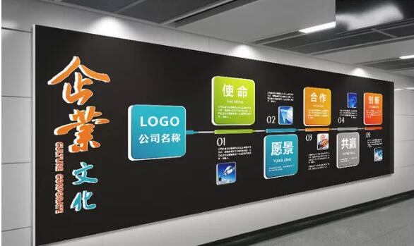 裝飾公司文化墻制作效果圖