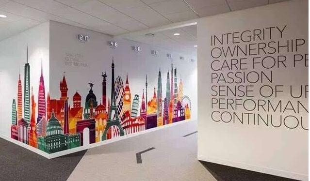  辦公室文化墻制作效果圖