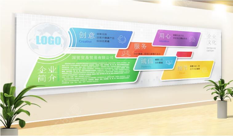 企業宣傳文化墻制作效果圖