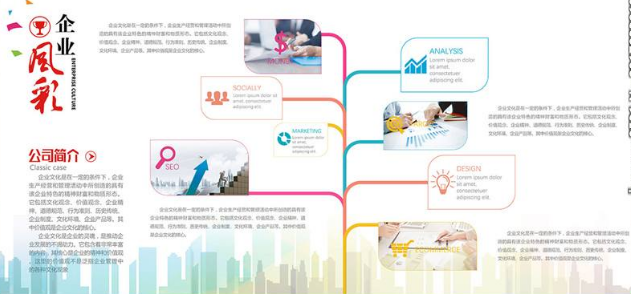 大型立體樹形企業文化墻照片墻
