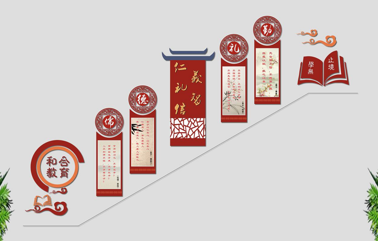 校園樓梯文化墻圖片