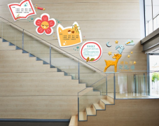 卡通幼兒園樓道文化墻圖片