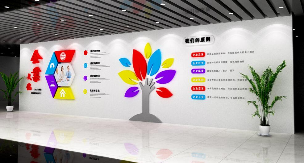 服裝公司企業(yè)文化墻制作效果圖