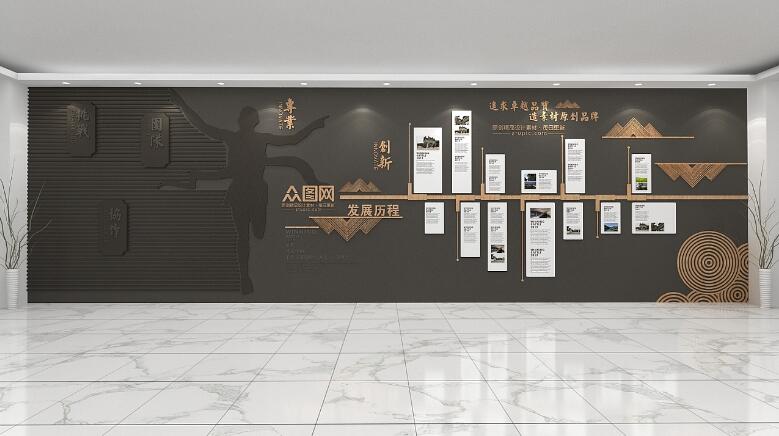 服裝公司企業(yè)文化墻制作效果圖