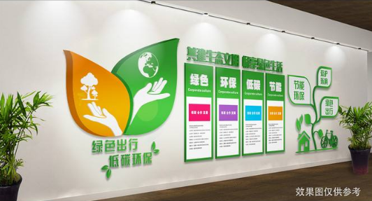 綠色北京環保企業文化展板文化墻布置圖