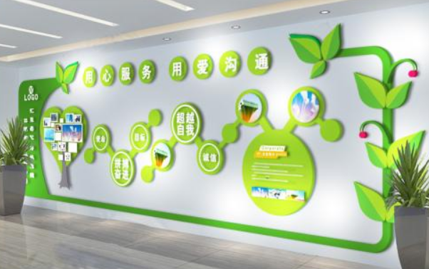 大氣環保公司環保文化墻設計圖