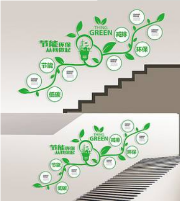 時(shí)尚簡(jiǎn)約環(huán)保企業(yè)通用文化墻展板圖片