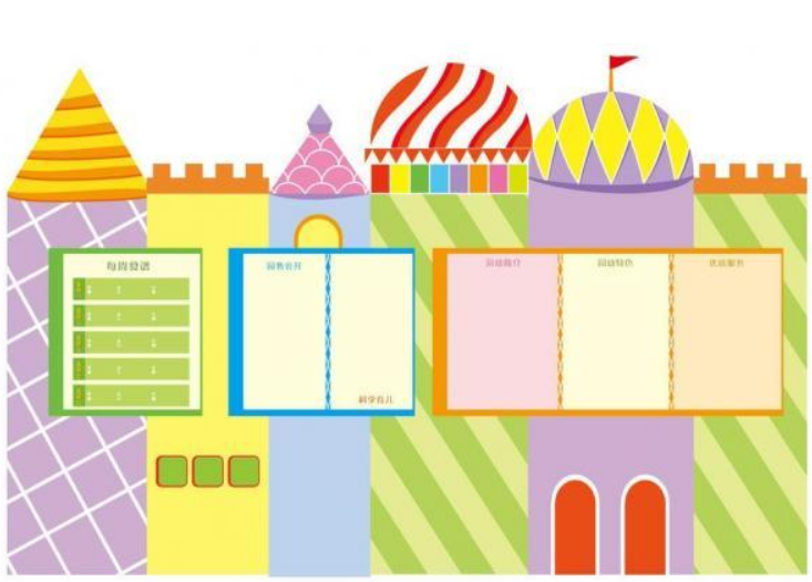 卡通動(dòng)物幼兒園校園文化墻設(shè)計(jì)圖片