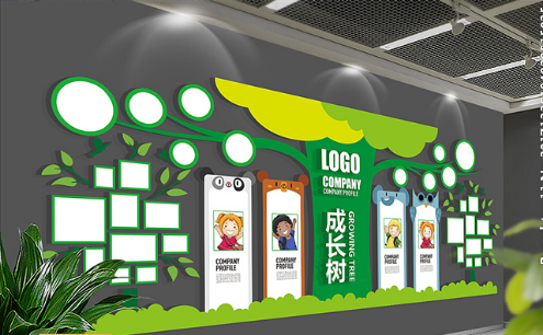 幼兒園卡通文化墻照片墻展板設計圖