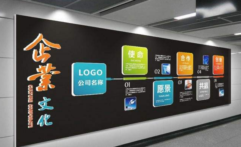都市大型企業文化墻設計效果圖