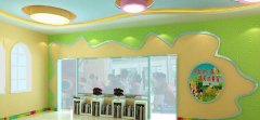 簡約幼兒園前臺文化墻制作效果圖