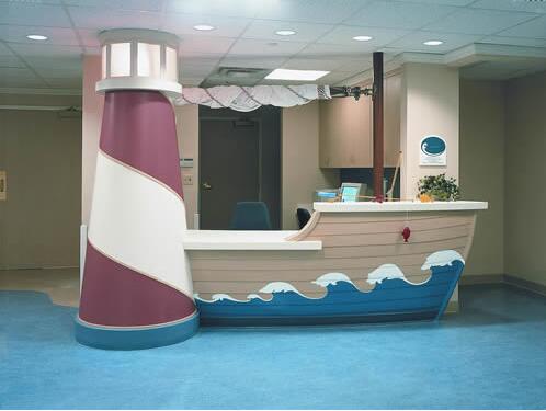 簡約幼兒園前臺文化墻制作效果圖