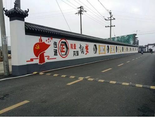 簡約街道文化墻制作效果圖